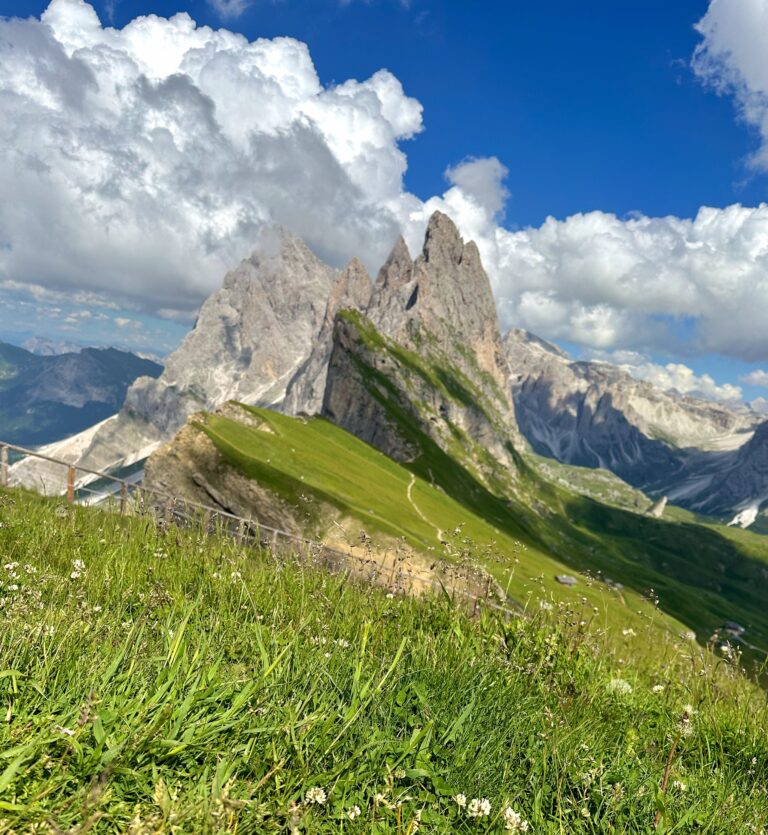 Seceda Dolomites mountains view