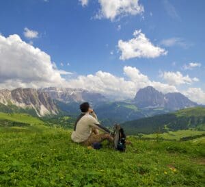 Mountains Dolomites view tourist